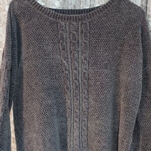 Pink Rose Charcoal Textured Sweater